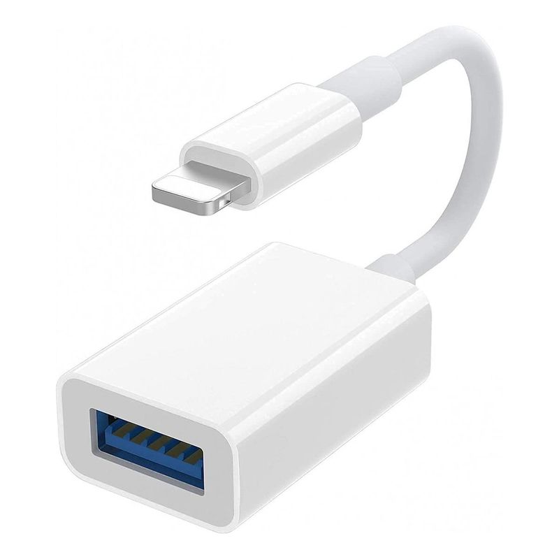 GENERICO - Adaptador Lightning Macho a USB Hembra para iPhoneiPad