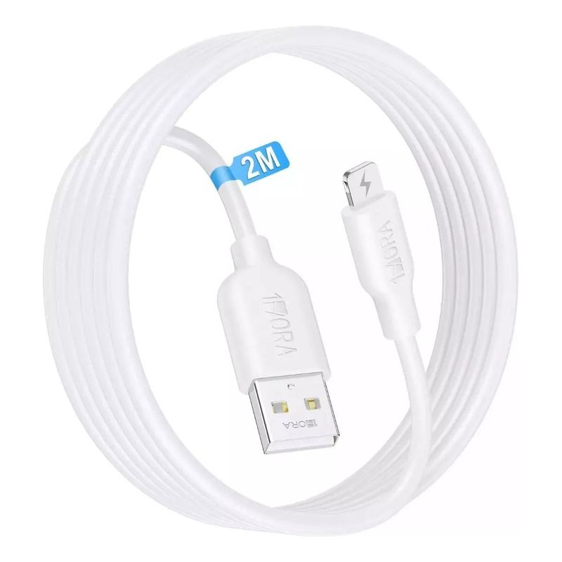 GENERICO - Cable USB de 2 Metros para iPhone con Carga Rápida 2A
