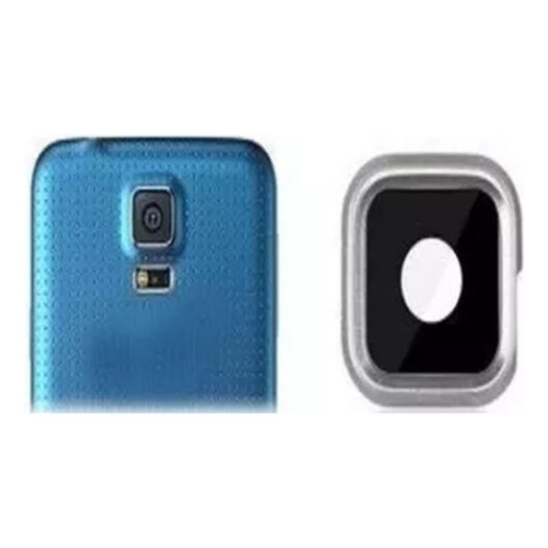 GENERICO - Bisel y tapa de repuesto para cámara Galaxy S5 con kit de desarme