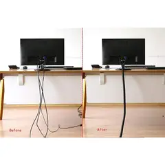 GENERICO - Organizador de Cables Silicona para Escritorio y Oficina