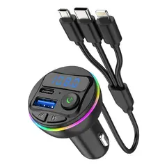 GENERICO - Transmisor Bluetooth Manos Libres con Luz y Carga Rápida