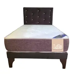 GENERICO - CAMA EUROPEA 15PLAZA NEGRA EN FELPA