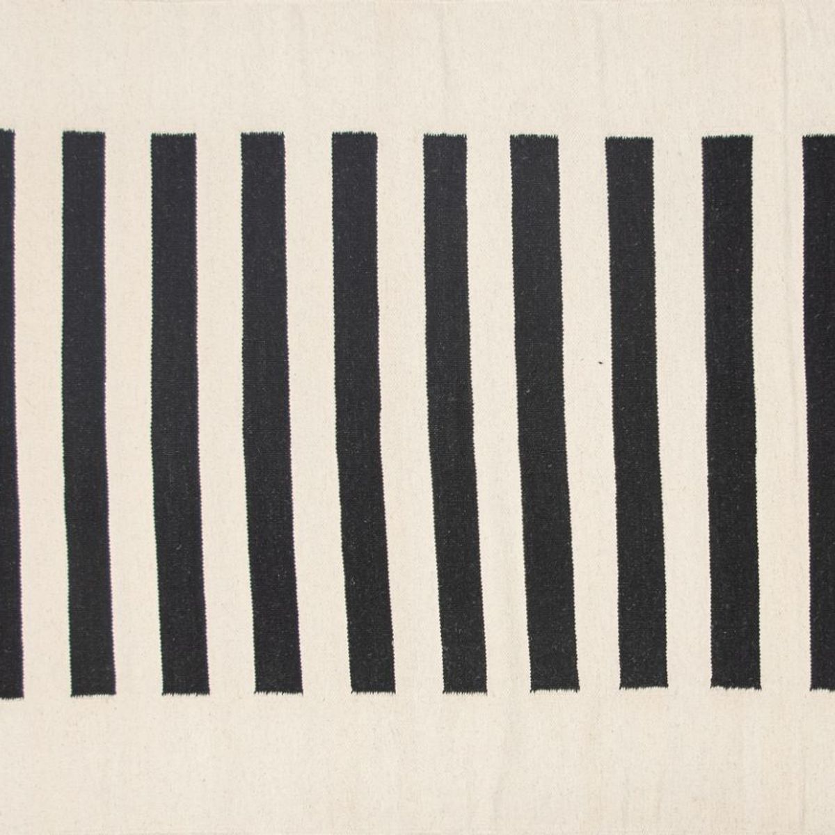 BAZHARS - Alfombra 140X200 cm Kilim Pau Gall 12 Black And White Bazhars