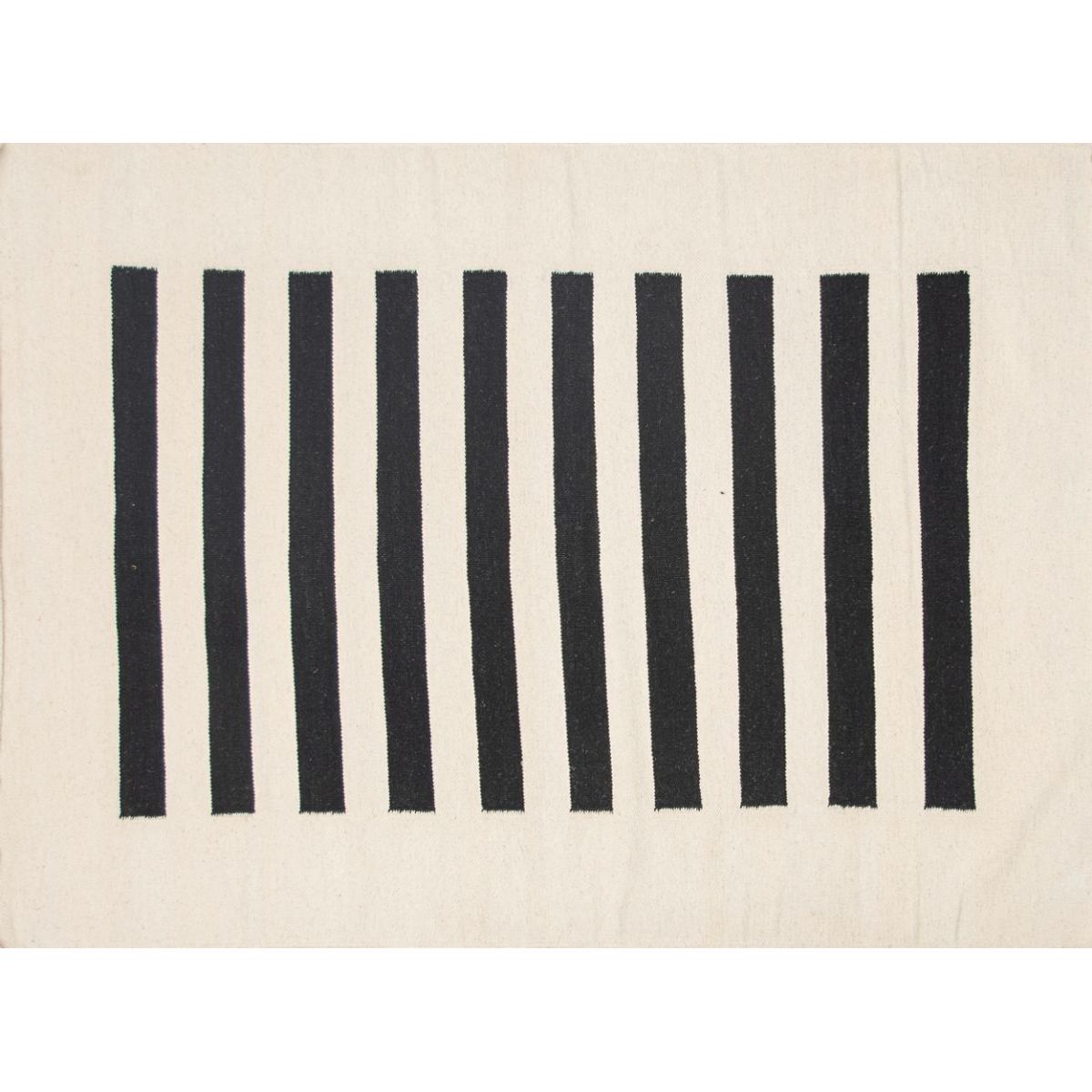 BAZHARS - Alfombra 140X200 cm Kilim Pau Gall 12 Black And White Bazhars