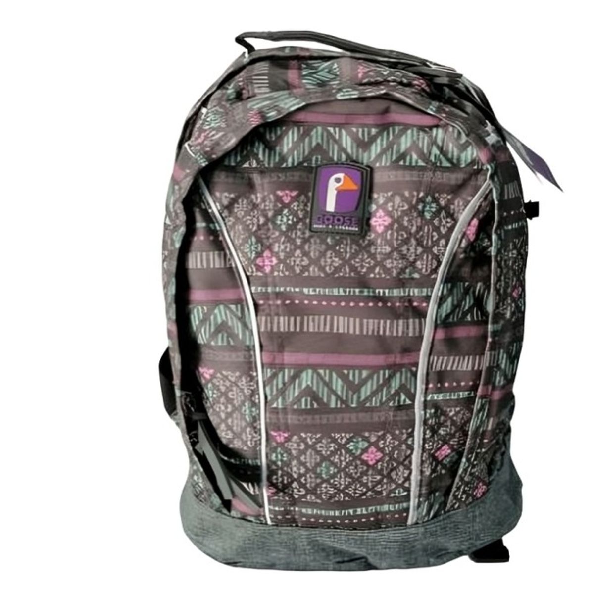 OEM - MOCHILA GOOSE MALAWI ETNICO GRIS MENTA ROSA
