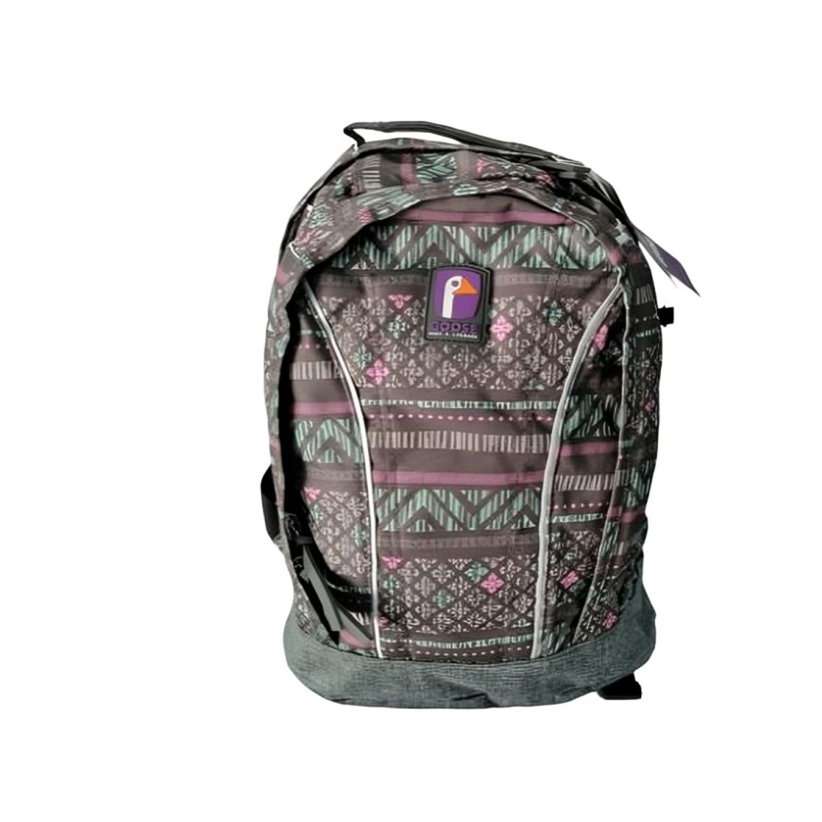 OEM - MOCHILA GOOSE MALAWI ETNICO GRIS MENTA ROSA