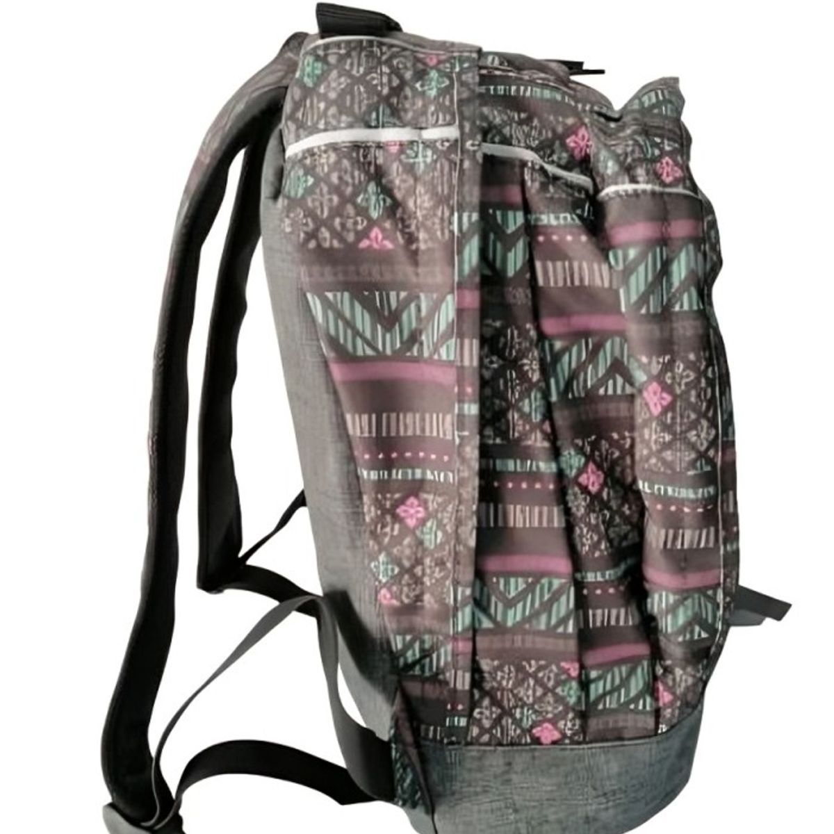 OEM - MOCHILA GOOSE MALAWI ETNICO GRIS MENTA ROSA