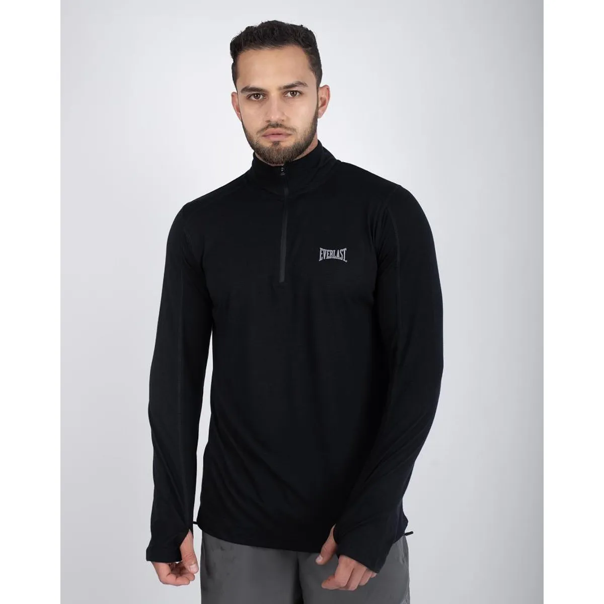 EVERLAST - Polera M/L Qtr Zip Running Everlast