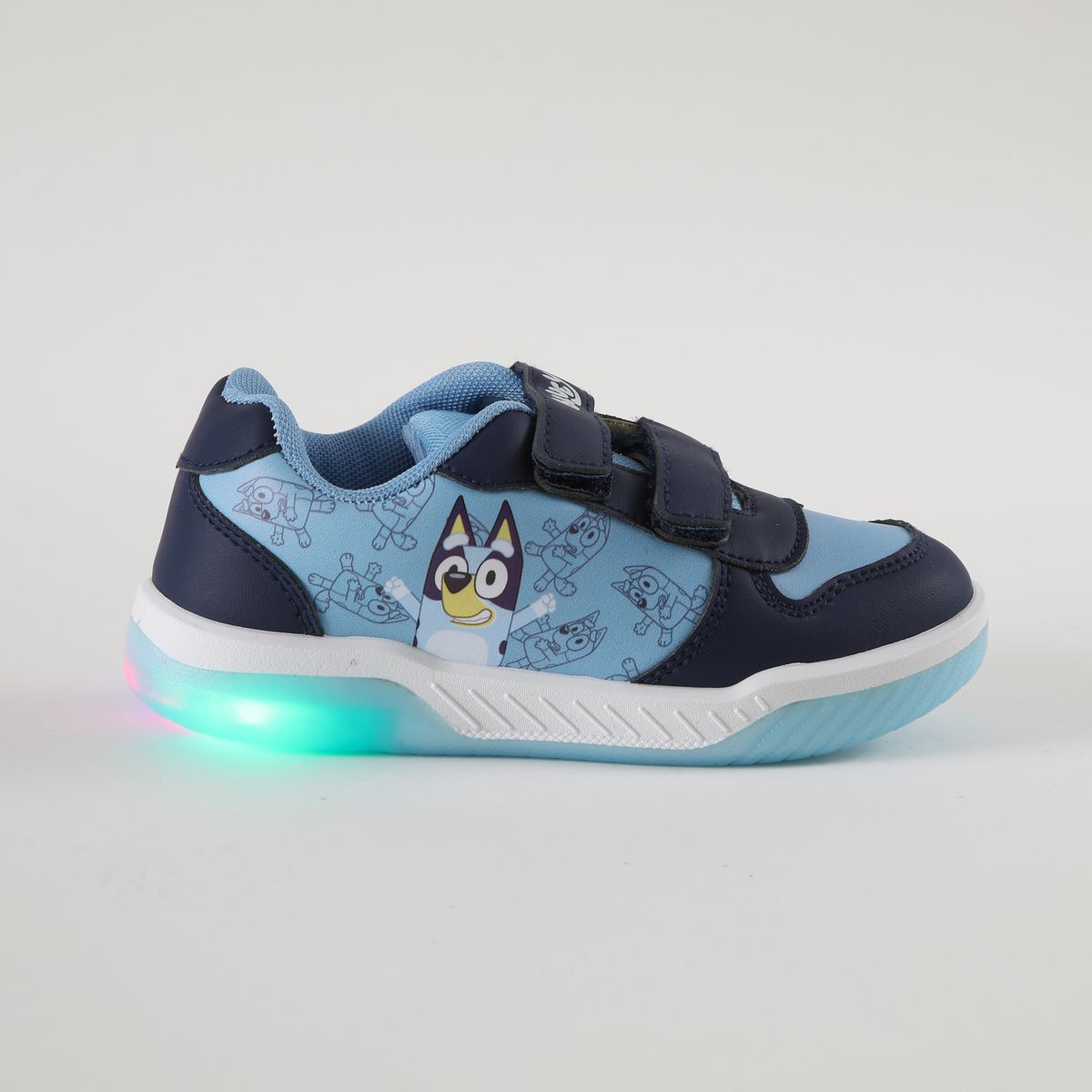 BLUEY - Zapatillas Con Luces Niño Full Print Azul Bluey