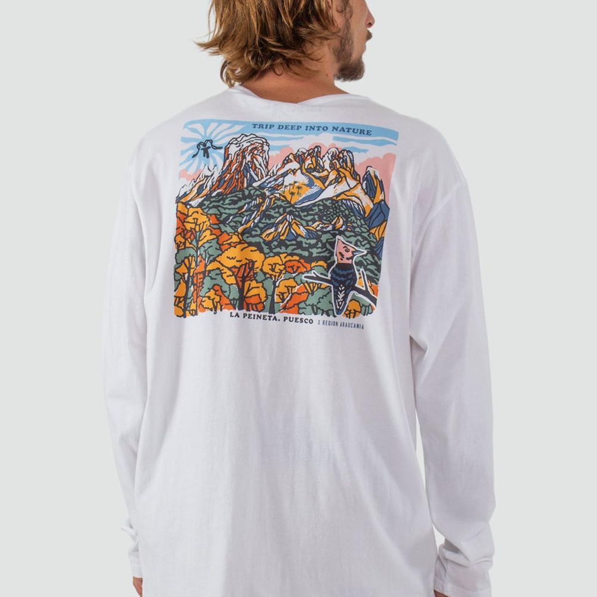 KAYA UNITE - Polera Hombre Manga Larga Puesco Blanca