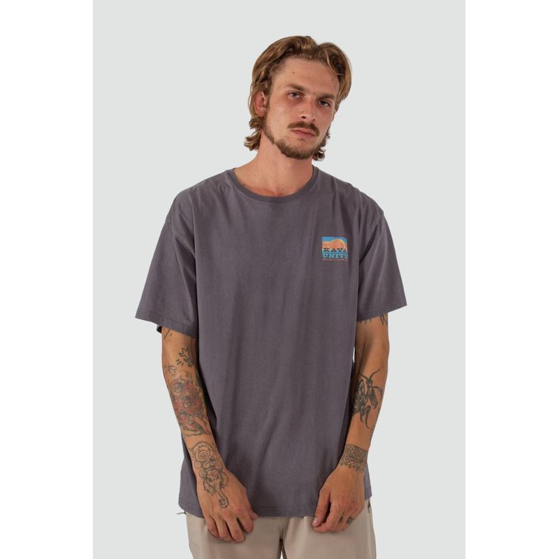 KAYA UNITE - Polera Hombre Piedra Gris