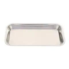 COSMETICAVAL - Bandeja de acero Rectangular porta instrumental podología
