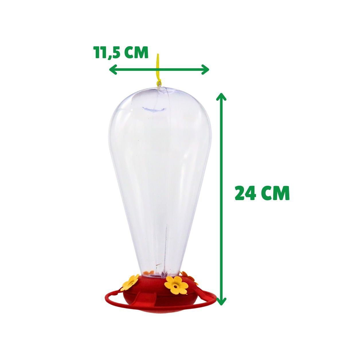 GENERICO - Bebedero Colibrí Transparente 1l Picaflor Colibríes Aves