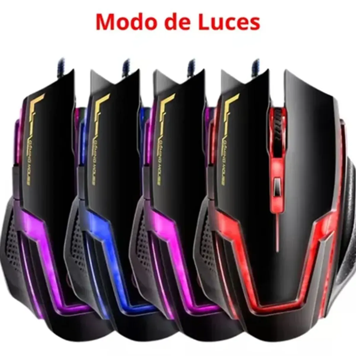 GENERICO - Mouse Gamer De Alta Precisión Led Jiexin A9 6000 Dpi Color Negro