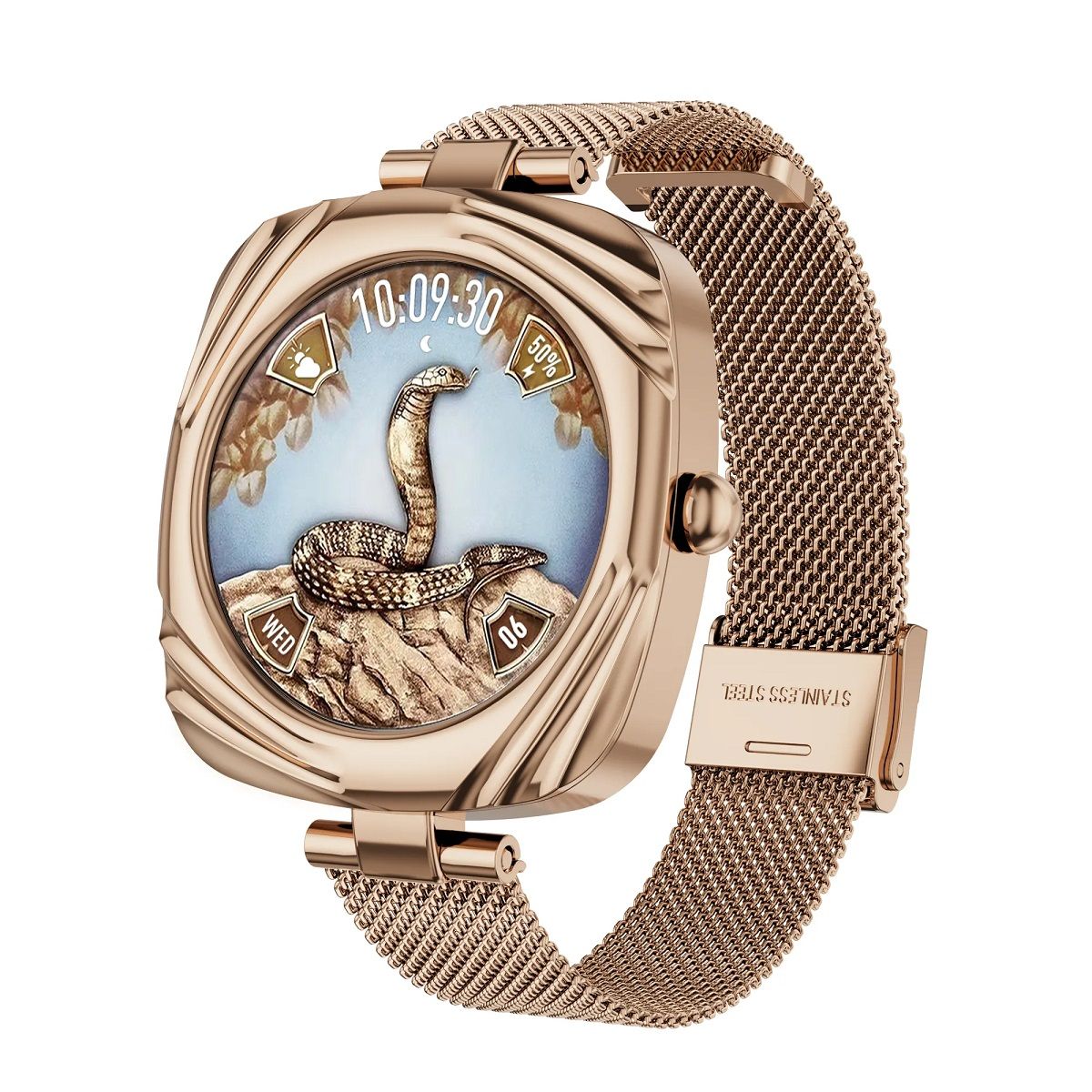 STARTECHOFFICE - Smartwatch Reloj Inteligente Elegante AW5 Amoled 220mAh IP68 Salud y Deporte Notificaciones