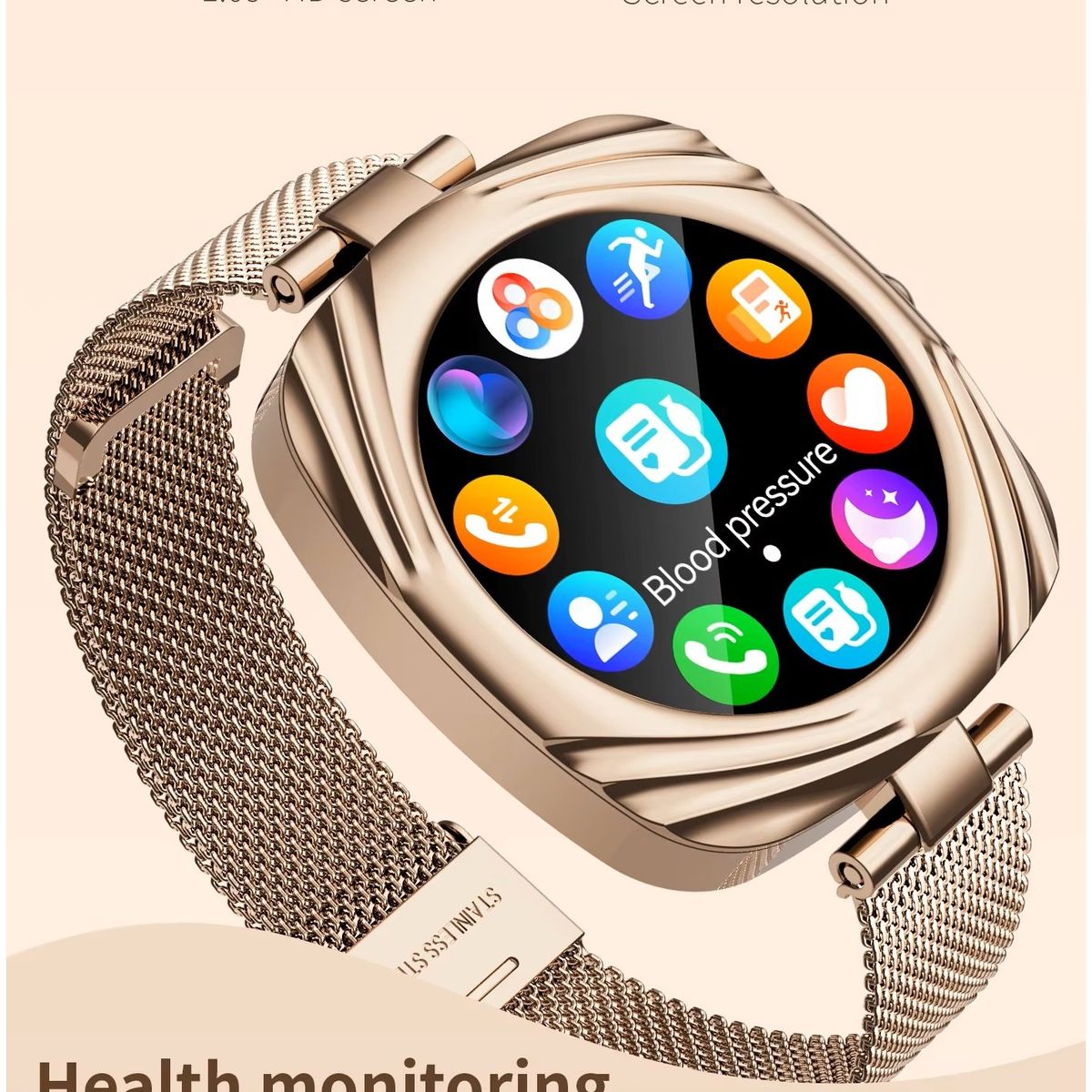 STARTECHOFFICE - Smartwatch Reloj Inteligente Elegante AW5 Amoled 220mAh IP68 Salud y Deporte Compatible