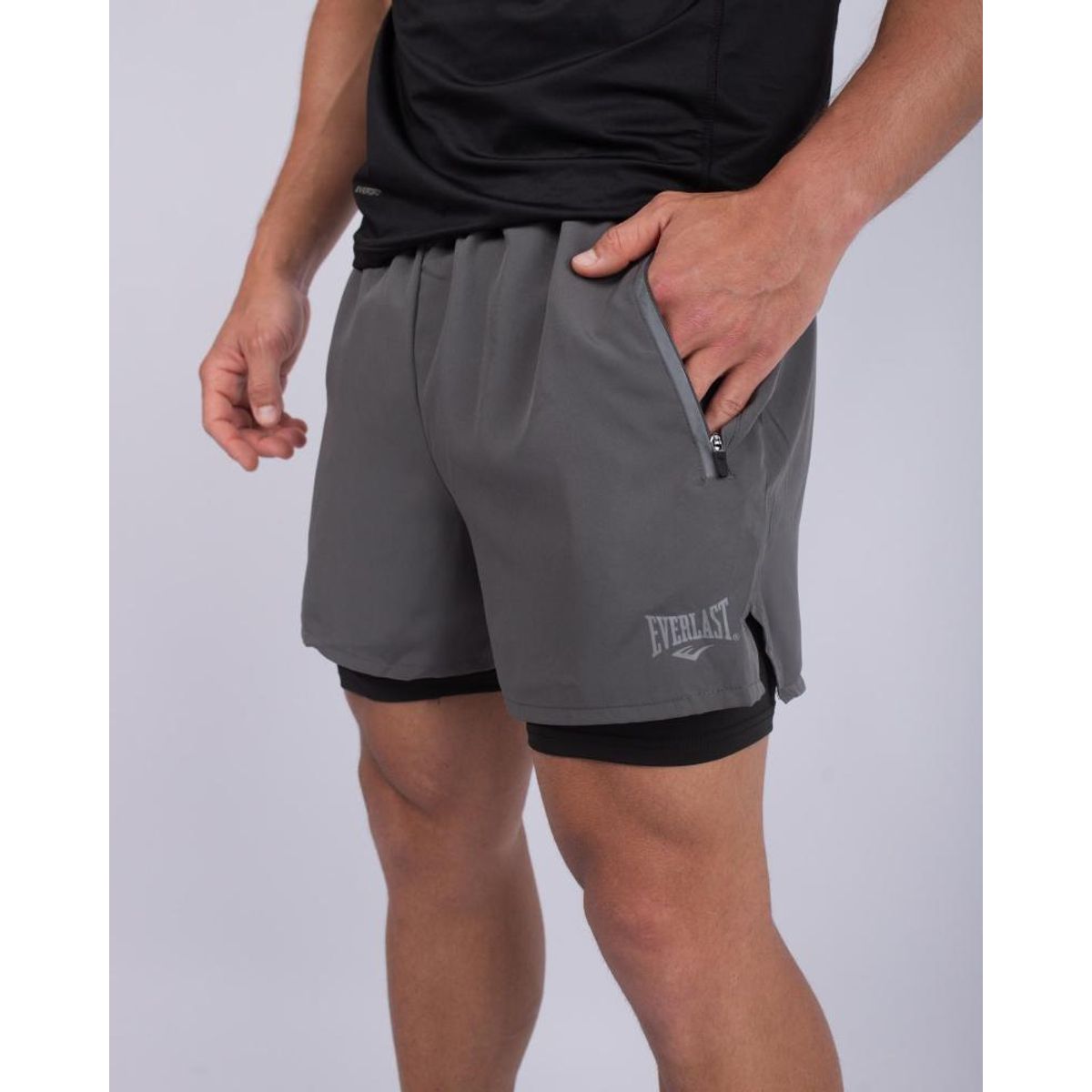 EVERLAST - SHORT MANILA CON CALZA EVERLAST HOMBRE - Plateado