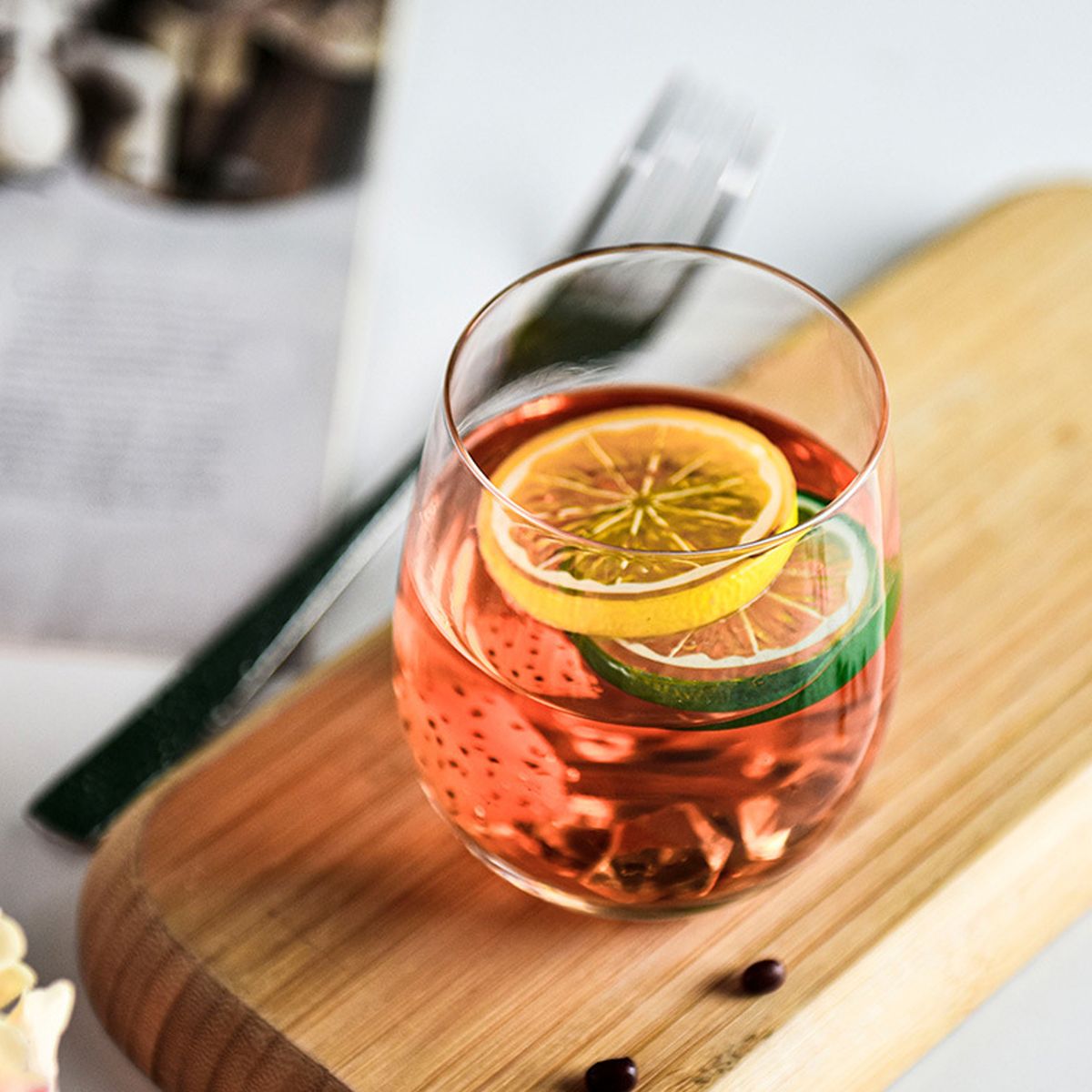 SIMPLIT - Pack 6 Vasos Redondos Virginia + Cubeta Hielos Redondos