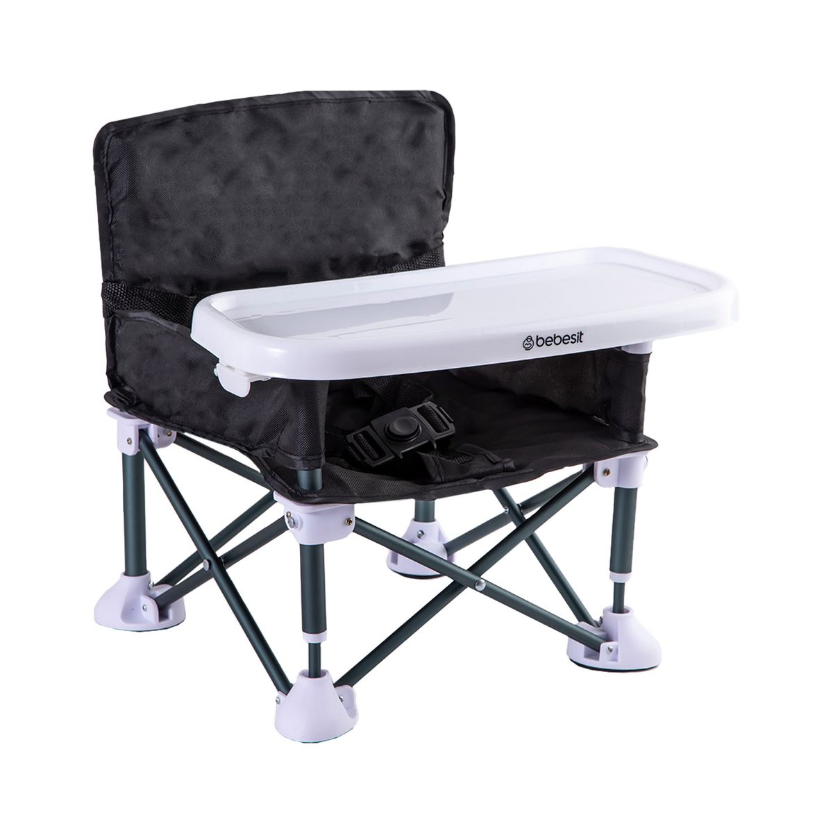 BEBESIT - Silla de Comer Plegable Camping XT01 Negro