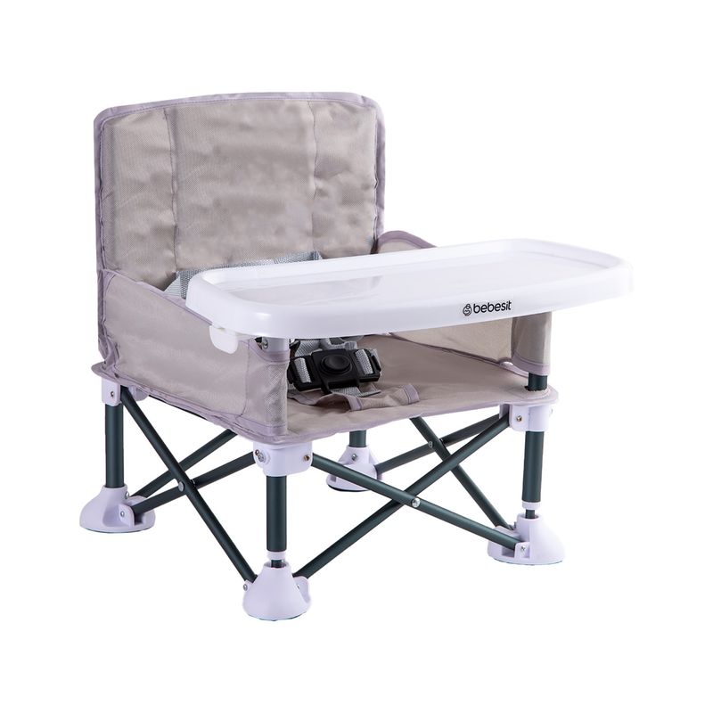 BEBESIT - Silla de Comer Plegable Camping XT01 Gris