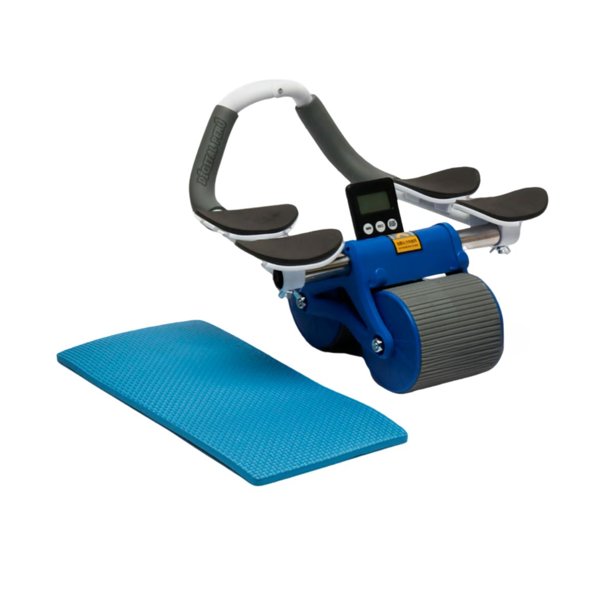 GENERICO - Rueda Abdominal  Doble Con Soporte De Codo Doble + Alfombra