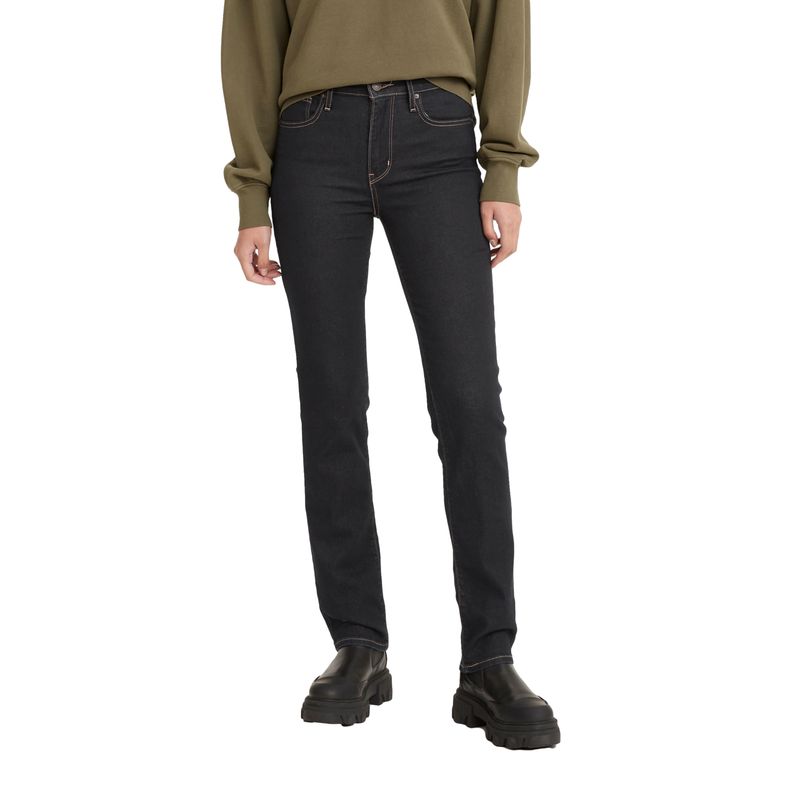 LEVIS - Jeans Mujer 724 High Rise Straight Negro Levis