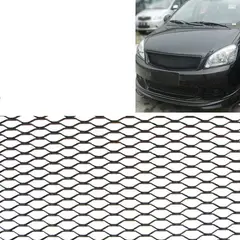 GENERICO - Rejilla Malla NEGRO Aluminio Mascara Parachoques Auto Karvas