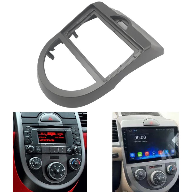 GENERICO - Bisel Adaptador Radio 9pul Kia Soul 2008-2013 Auto Karvas