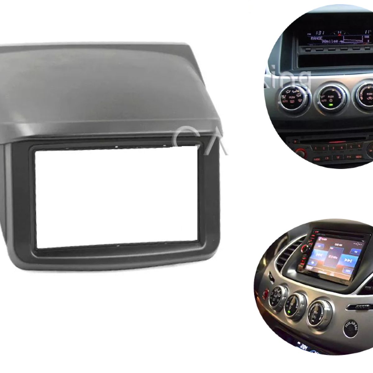 GENERICO - Bisel Radio Pantalla Mitsubishi L200 2007 - 2015 9pul Karvas