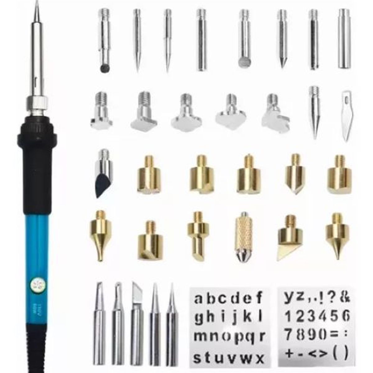 GENERICO - Pirograbador Cautin Con Punta Lapiz 60w 35pcs nuevo