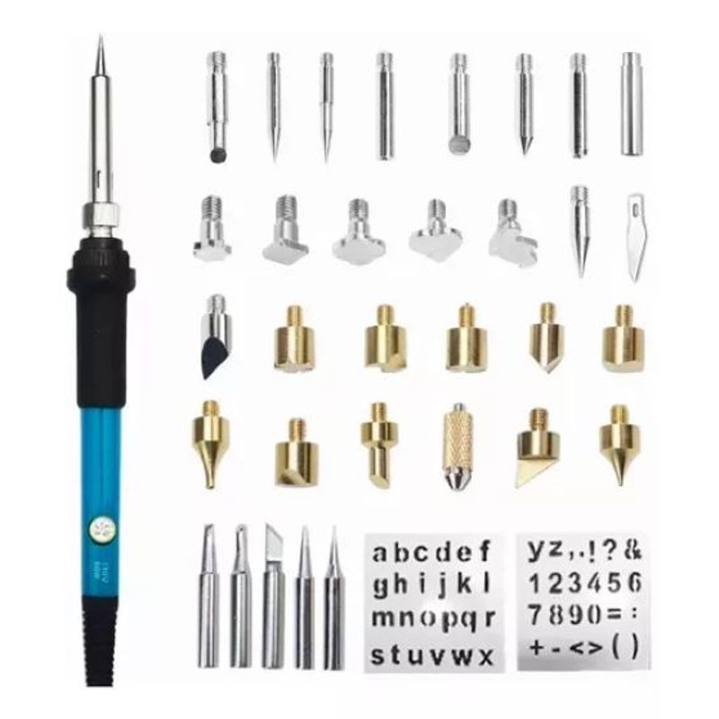 GENERICO - Pirograbador Cautin Con Punta Lapiz 60w 35pcs