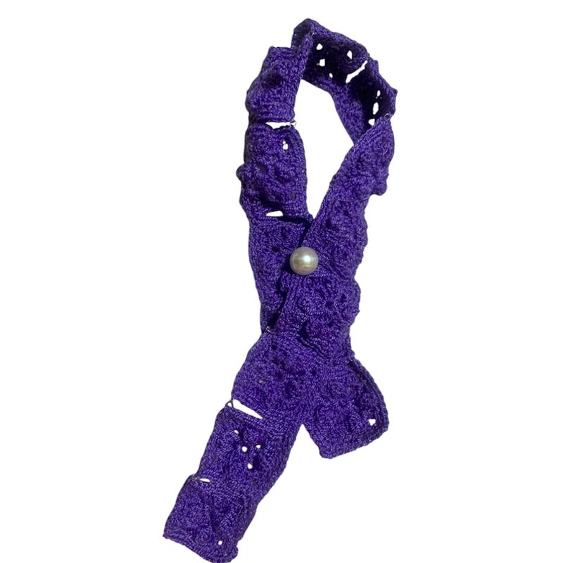 TAROT CHURRUCA OFICIAL - Pañuelo a crochet detalle morado único