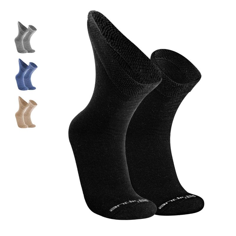 ANDINA OUTDOORS - calcetines térmicos para diabeticos de alpaca y merino acolchados