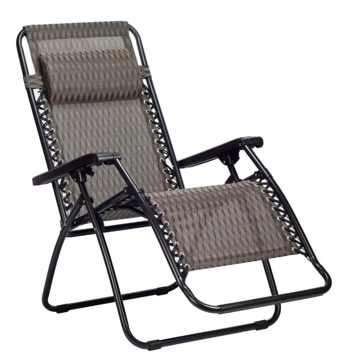 GENERICO - Silla Reposera Reforzada Negromarrón