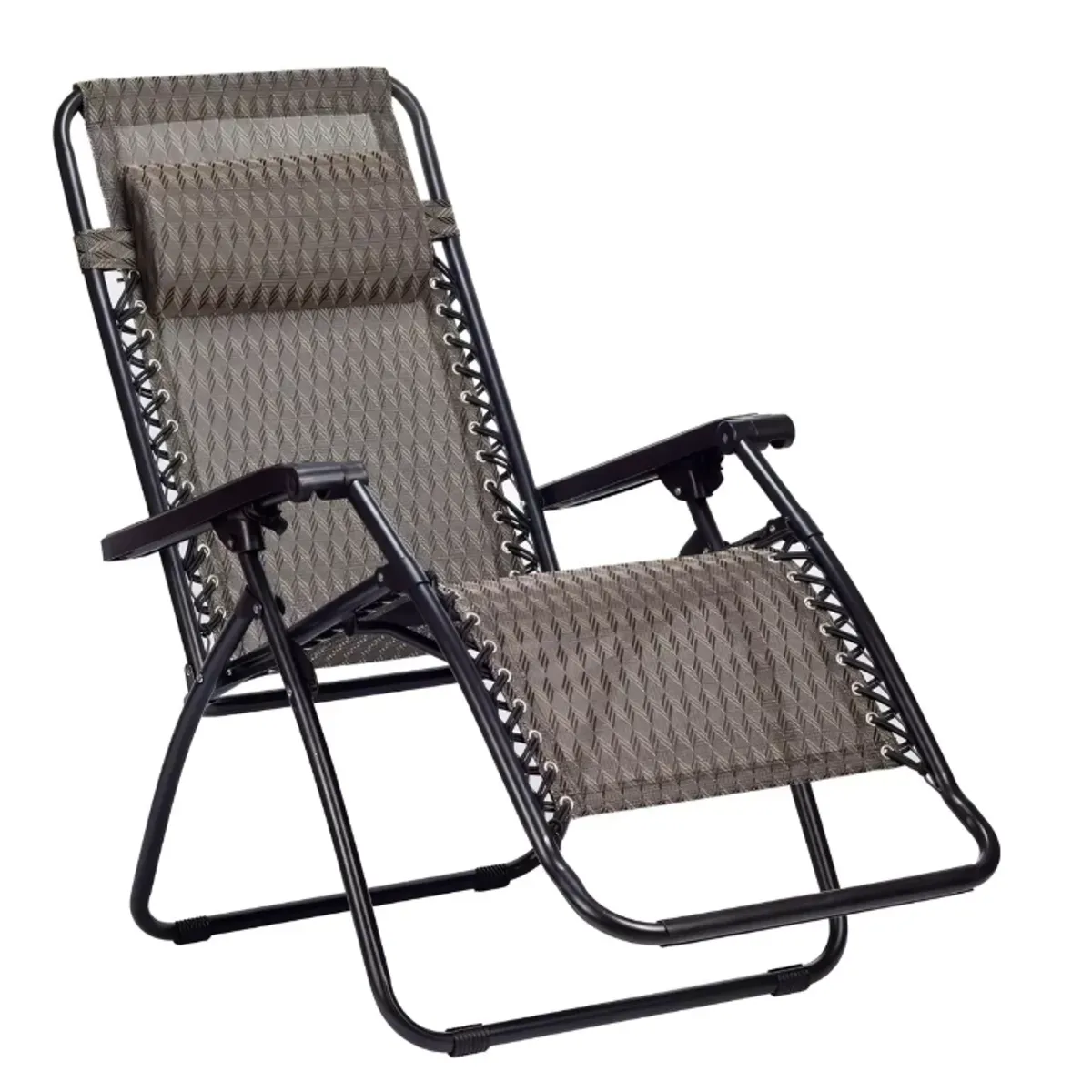 GENERICO - Silla Reposera Reforzada Negromarrón