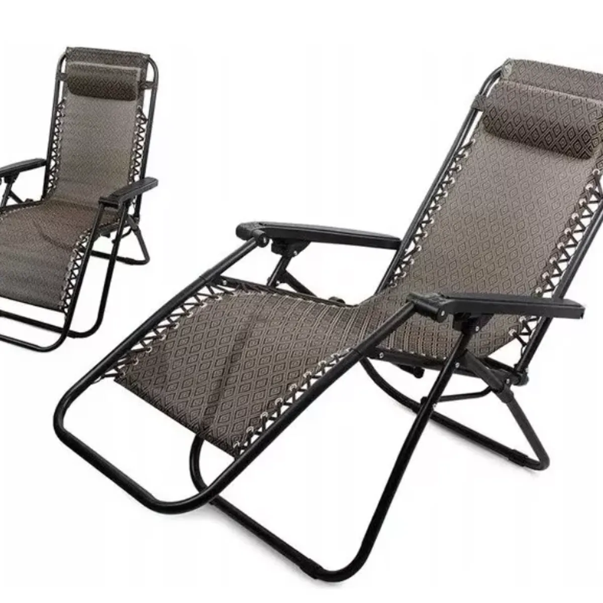 GENERICO - Silla Reposera Reforzada Negromarrón