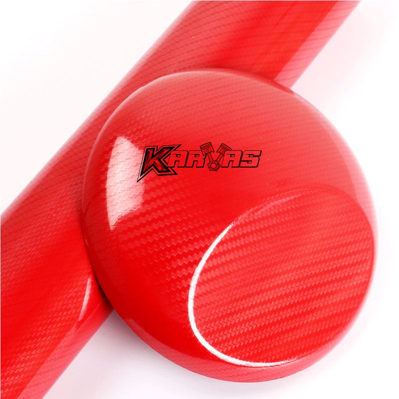 GENERICO - Papel Vinilo Fibra De Carbono 5d ROJO Universal Auto Karvas