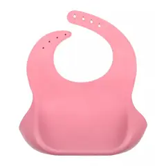 INFANTI - Babero Alimentación De Silicona Rojo