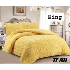 ANGELES DEL HOGAR - COBERTOR TEXTTURIZADO CON CHIPORRO KING AMARILLO