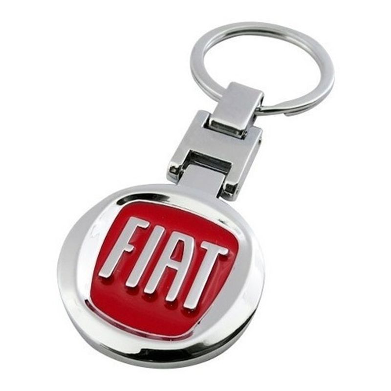 GENERICO - Llavero Metalico doble Caras FIAT Marcas Auto Karvas