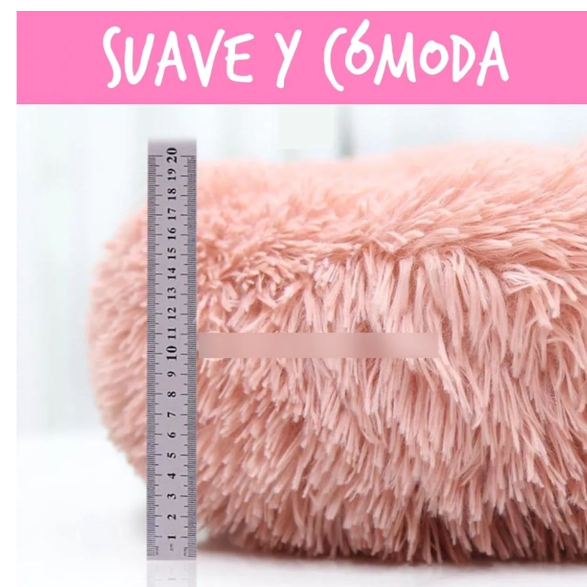 GENERICO - Cama Para Perro Pequeño Con Felpa Antiestrés Color Rosa