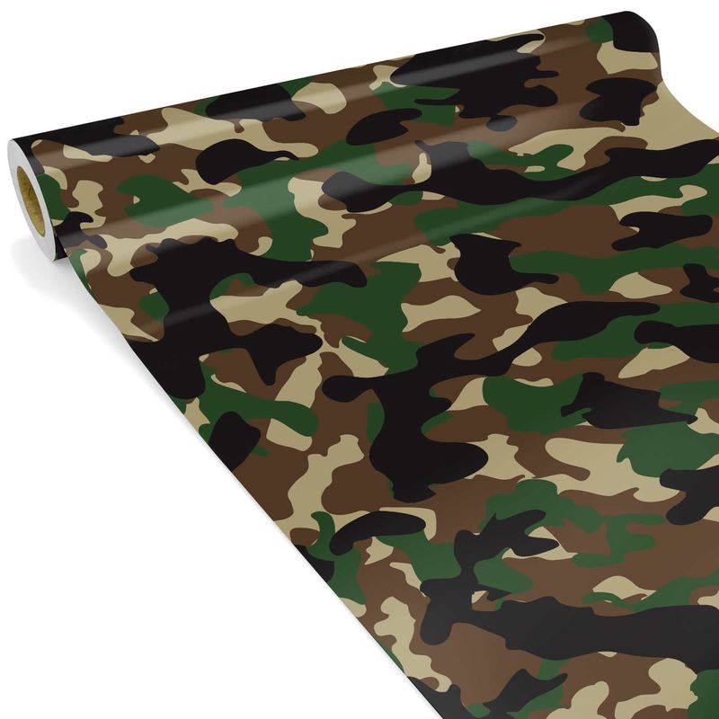 GENERICO - Papel Vinilo MILITAR CAMO Adhesivo Universal Karvas