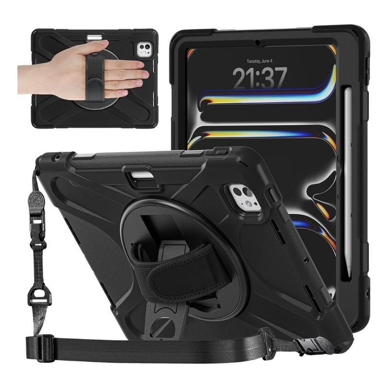 GENERICO - Funda Antigolpes para iPad Pro 11" con Correa y Soporte Ajustable
