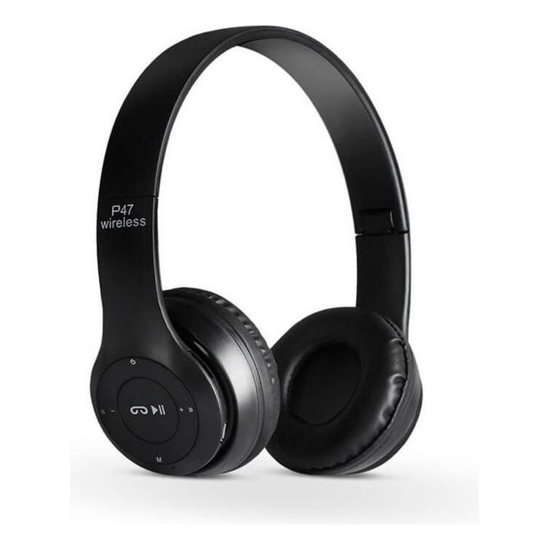 GENERICO - Auriculares Bluetooth Over-Ear para Gamers en Color Negro