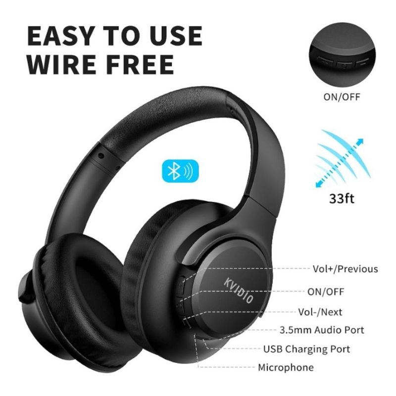 GENERICO - Audífonos Inalámbricos Over Ear con 65 horas de sonido puro