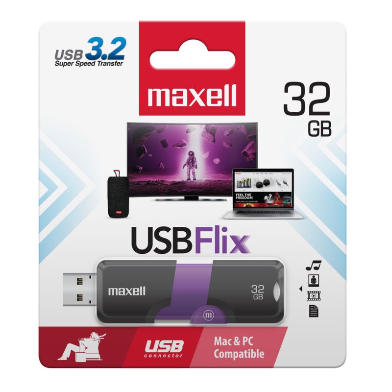 MAXELL - MAXELL PENDRIVE 32GB 32 FLIX