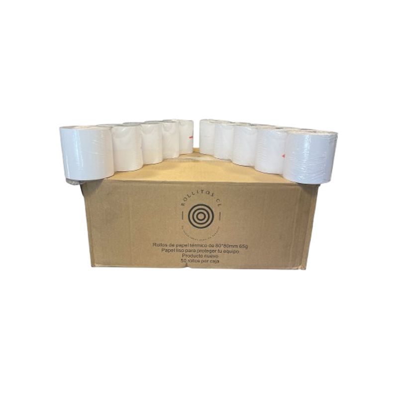 GENERICO - 100 Rollos Papel Térmico 80x80 65gr Epson 3nStar Rollitos