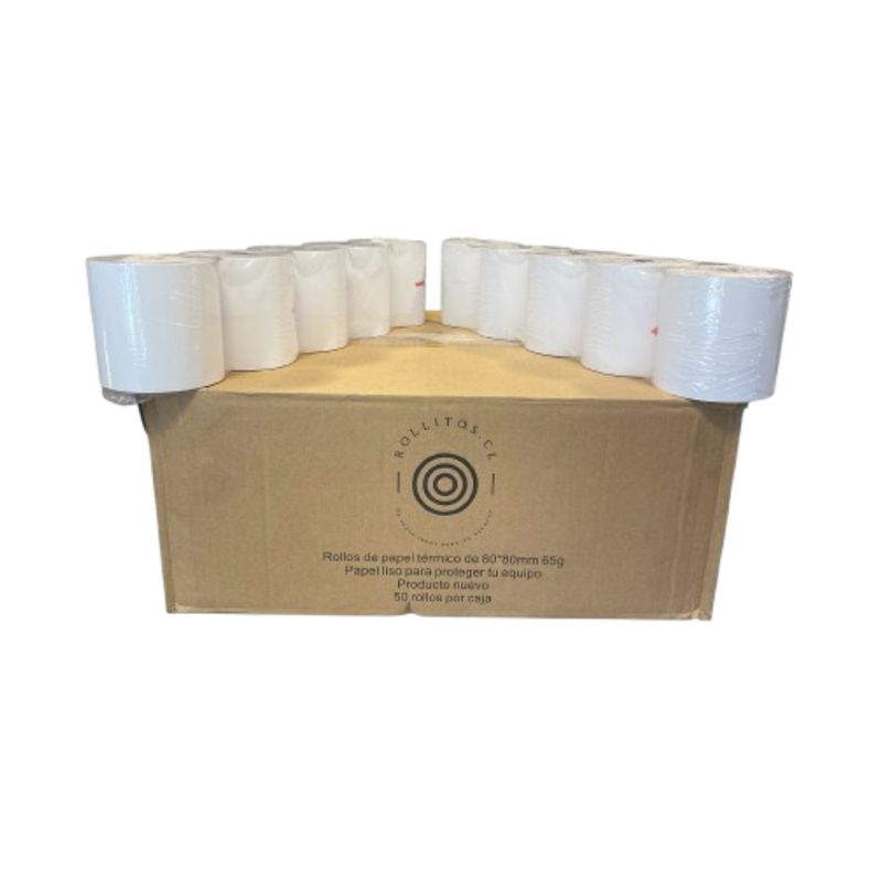 GENERICO - 40 Rollos Papel Térmico 80x80 65gr Epson 3nStar Rollitos