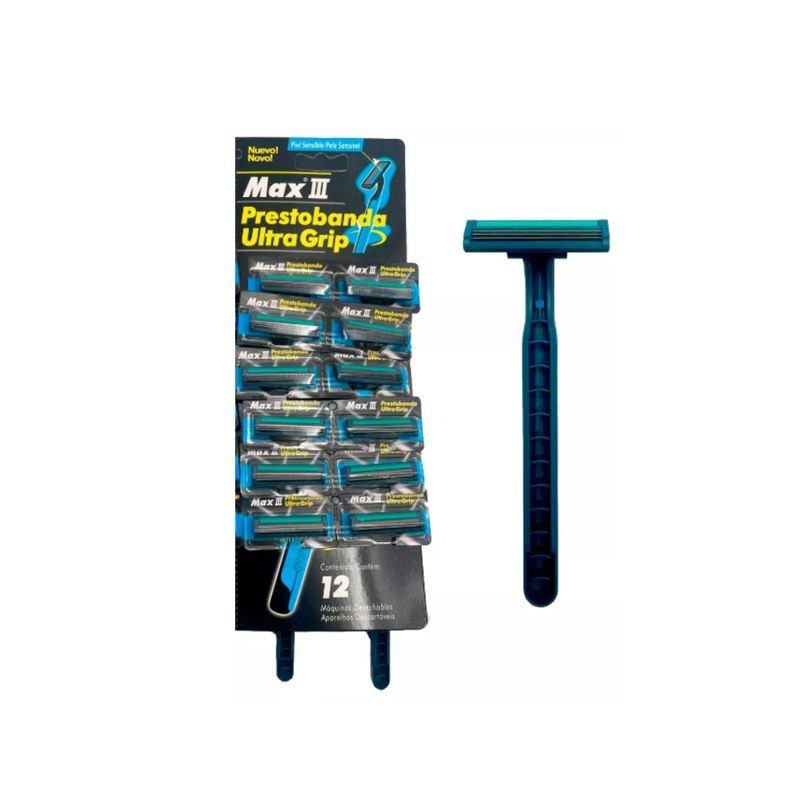 COSMETICAVAL - 12 Afeitadoras Desechable para piel sensible triple hoja