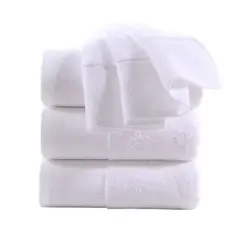 GARSIL - Pack De 4 Toallas Blancas Algodón 75x35 cm Baño Hotel 130 grs